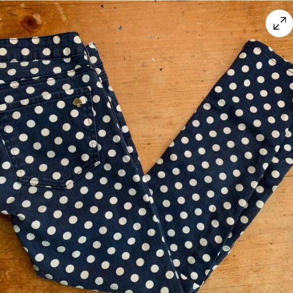 KATE SPADE Polka-Dot 'Broome Street' Jeans NWOT sz 30 - Picture 7 of 8